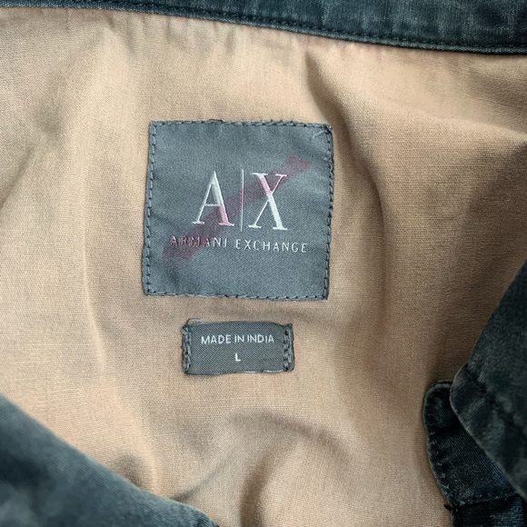 Mens Armani Exchange Cotton Button Up - Picture 3 of 5